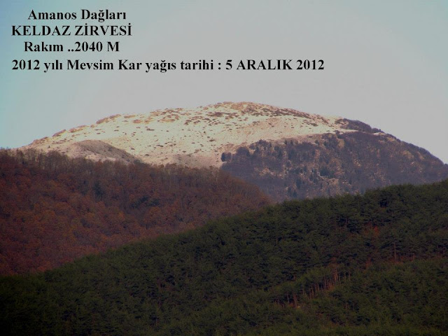 Amanos Dağlarında 2012 Yılında ilk Kar