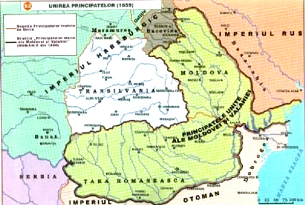 N A Zone 24 Ianuarie 1859 Unirea Mica