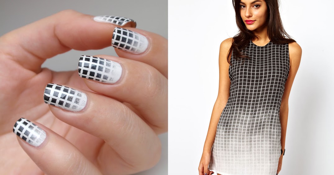 nail color to match black and white dress