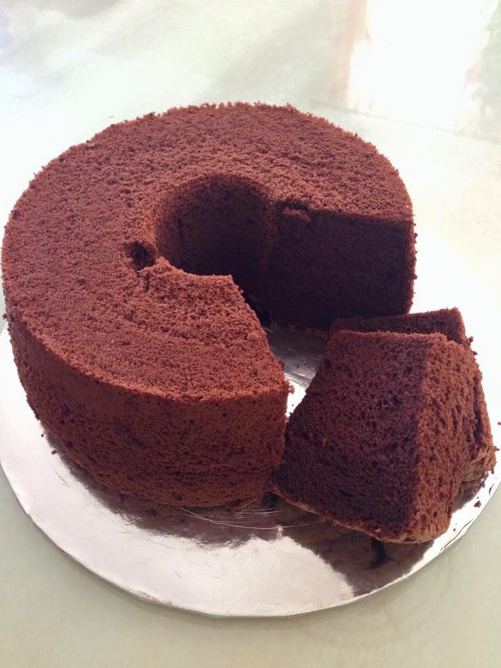 Japanese dark pearl chocolate chiffon cake by Ashley Tay Baking's