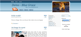 Blue Grace Blogger Template