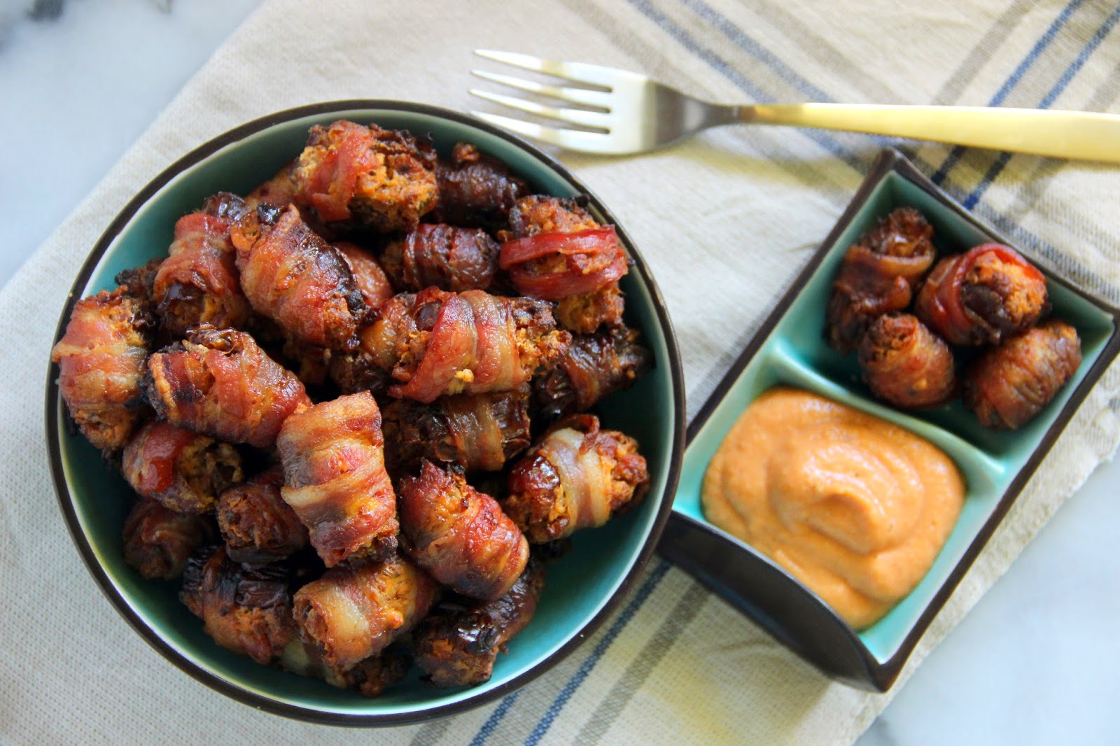 The Owl with the Goblet Bacon Wrapped Chorizo Stuffed Dates with