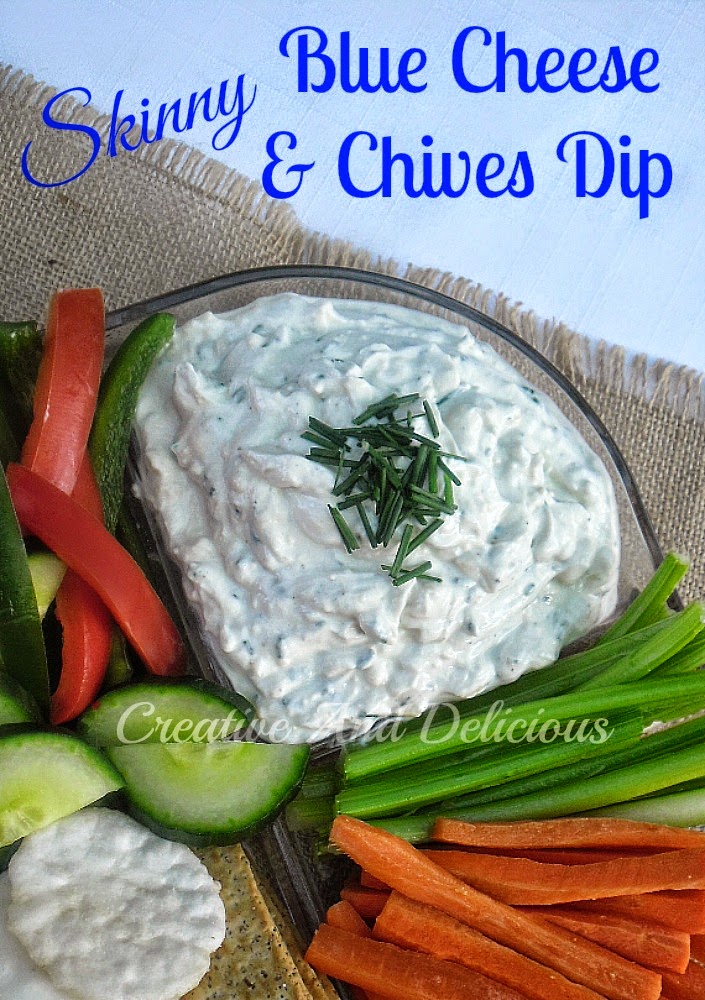 Creative and Delicious Skinny Blue Cheese and Chives Dip