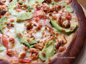 Honey Bee Sweets Seafood Pizza On Wholewheat Sweet Potato Crust