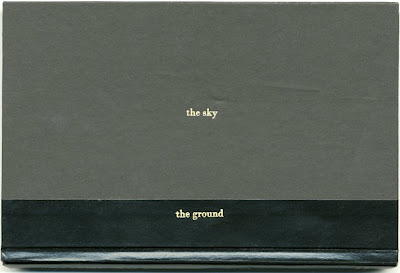 the sky and the ground (for Remy Charlip), Michael Dumontier, 2012, foil stamp on found books.