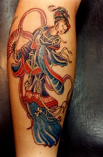Japanese Geisha Girl Tattoo Design