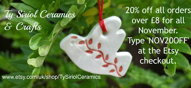 Ty Siriol Ceramics & Crafts November promotion 2013