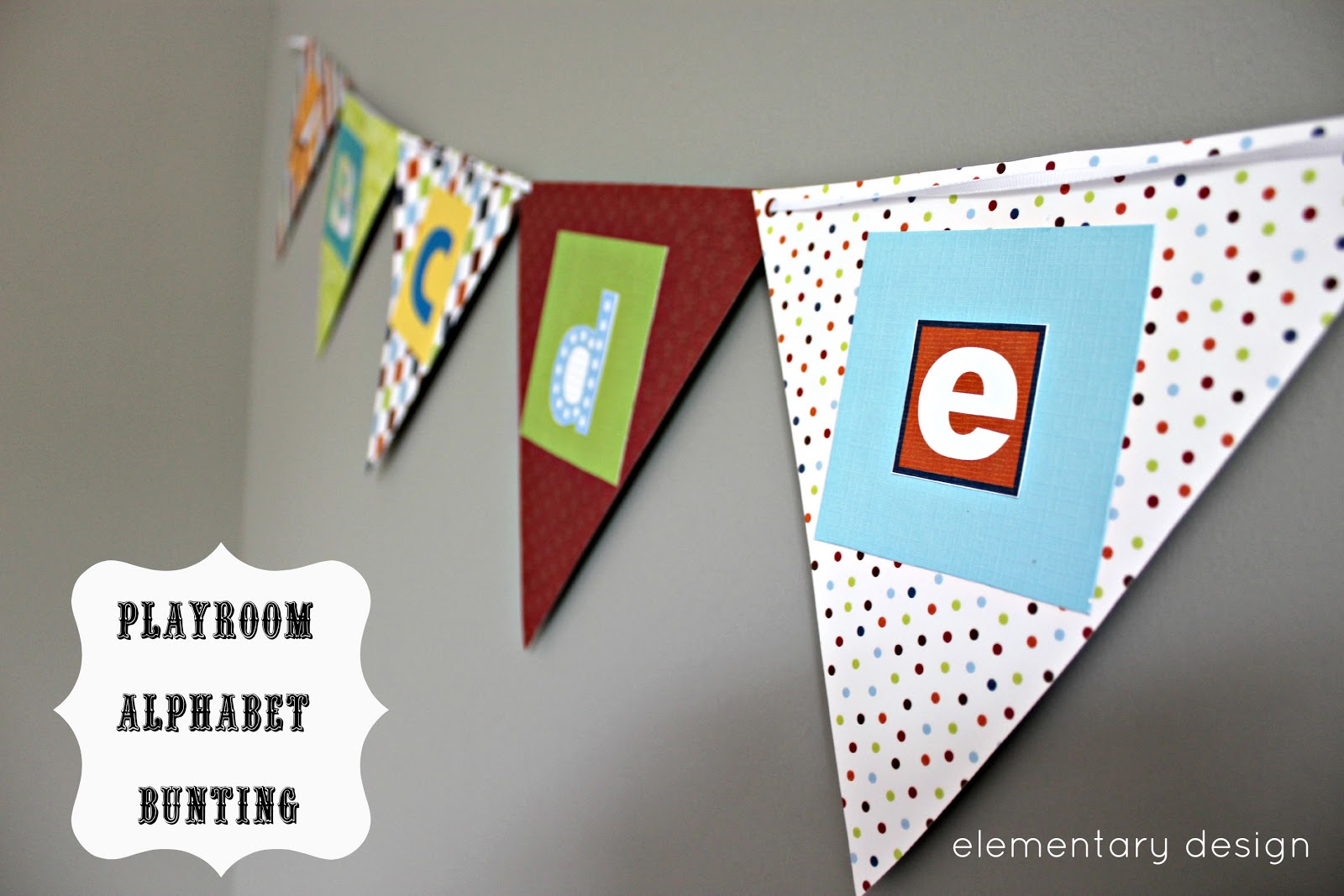 Elementary Design Playroom Alphabet Bunting
