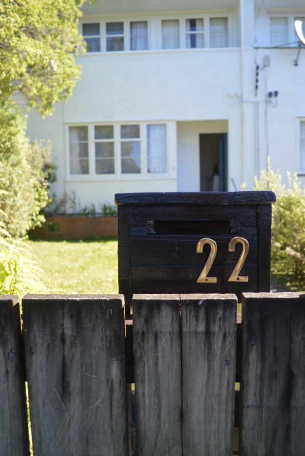 Black glossy letterbox: before and after by Amy MacLeod