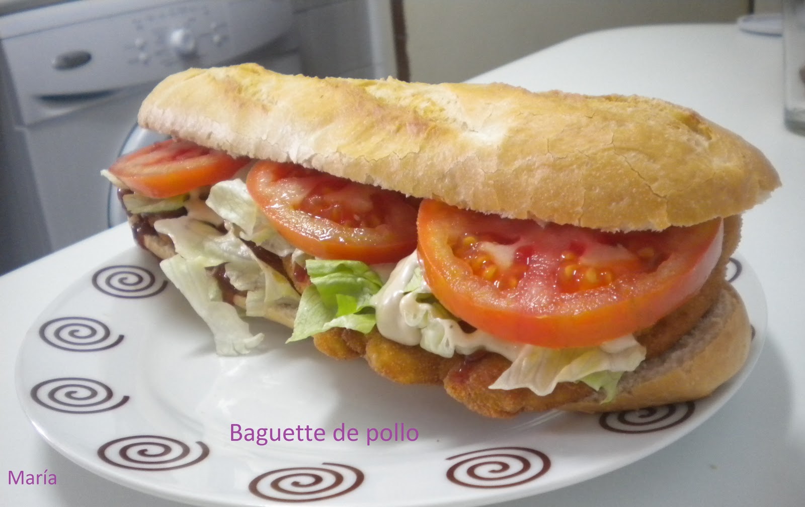 La chispa del paladar Baguette de pollo