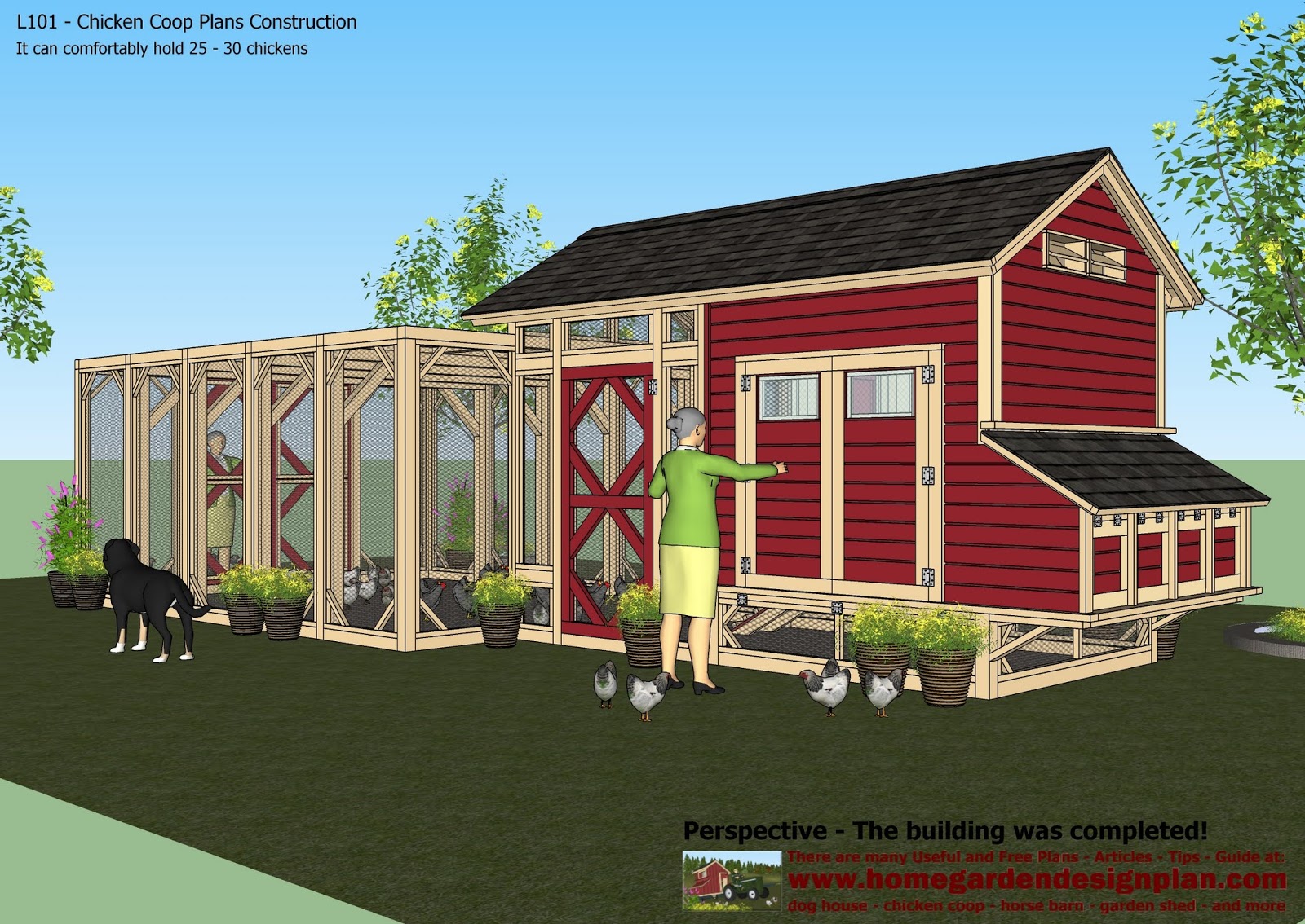 home garden plans L101 Chicken Coop Plans Construction Chicken Coop Design How To Build