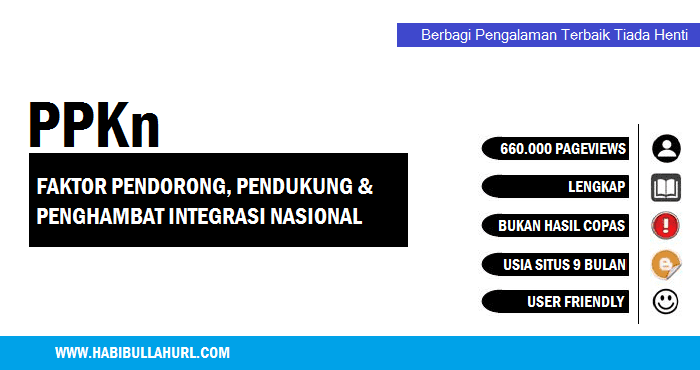 Faktor Faktor Pendorong Pendukung Dan Penghambat Integrasi Nasional Habibullah Al Faruq