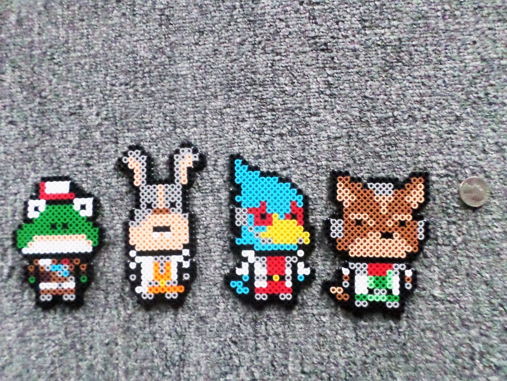 Long Black Fingers Star Fox Perler Beads