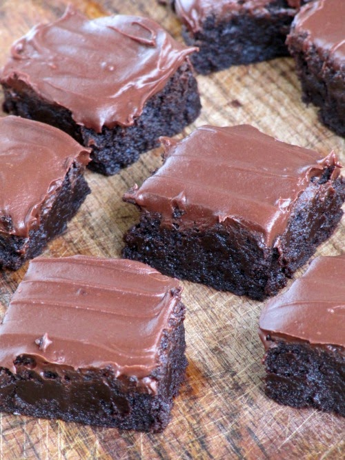 Once Upon A Chocolate Life Double Chocolate Bourbon Brownies with