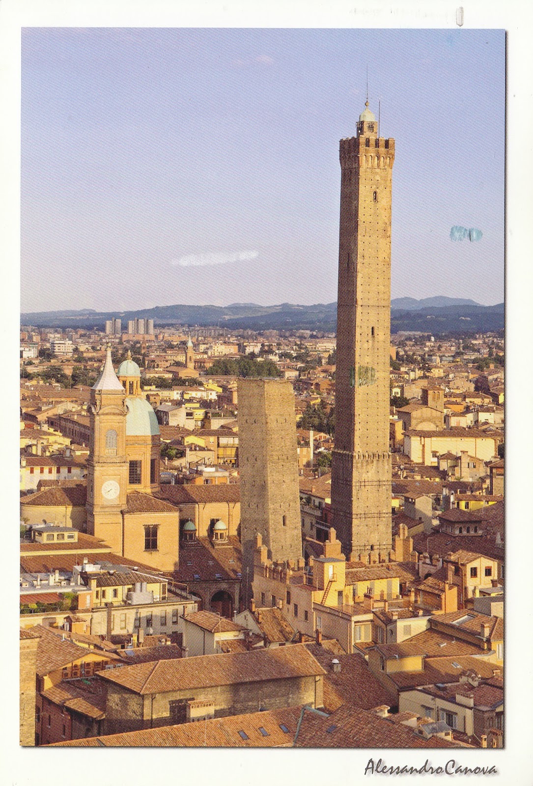 johan postcards Italia Bologna / Due Torri e Chiesa di San Bartolomeo.
