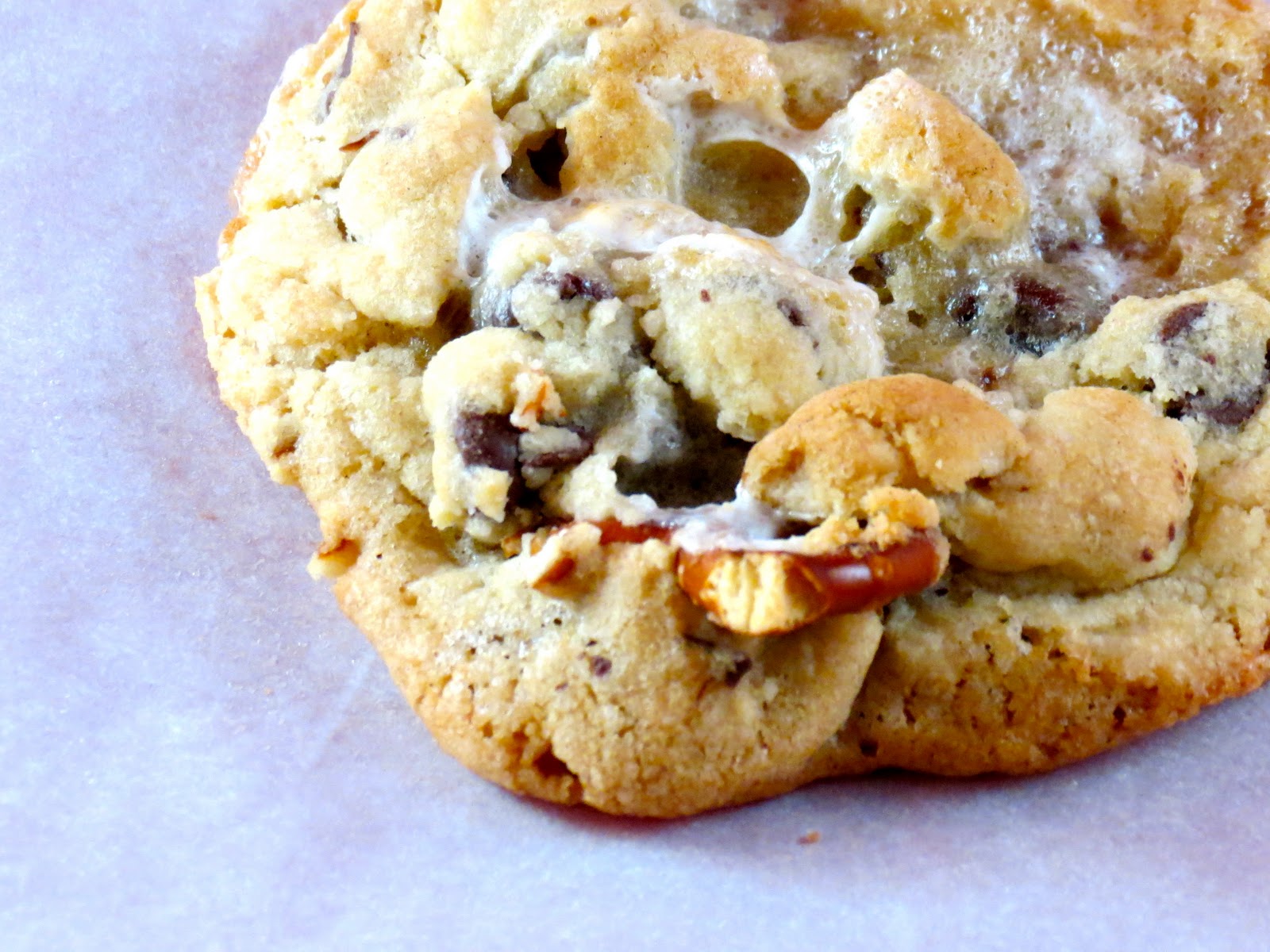 Blonde in the Kitchen Pretzel Chocolate Chip Marshmallow Cookies