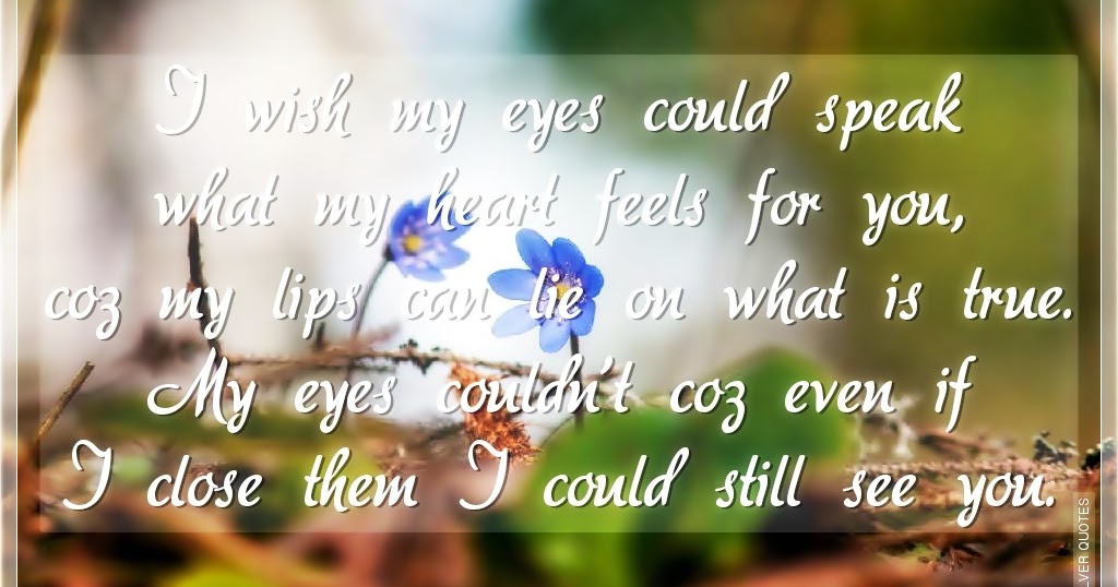 I Wish My Eyes Could Speak What My Heart Feels For You - SILVER QUOTES