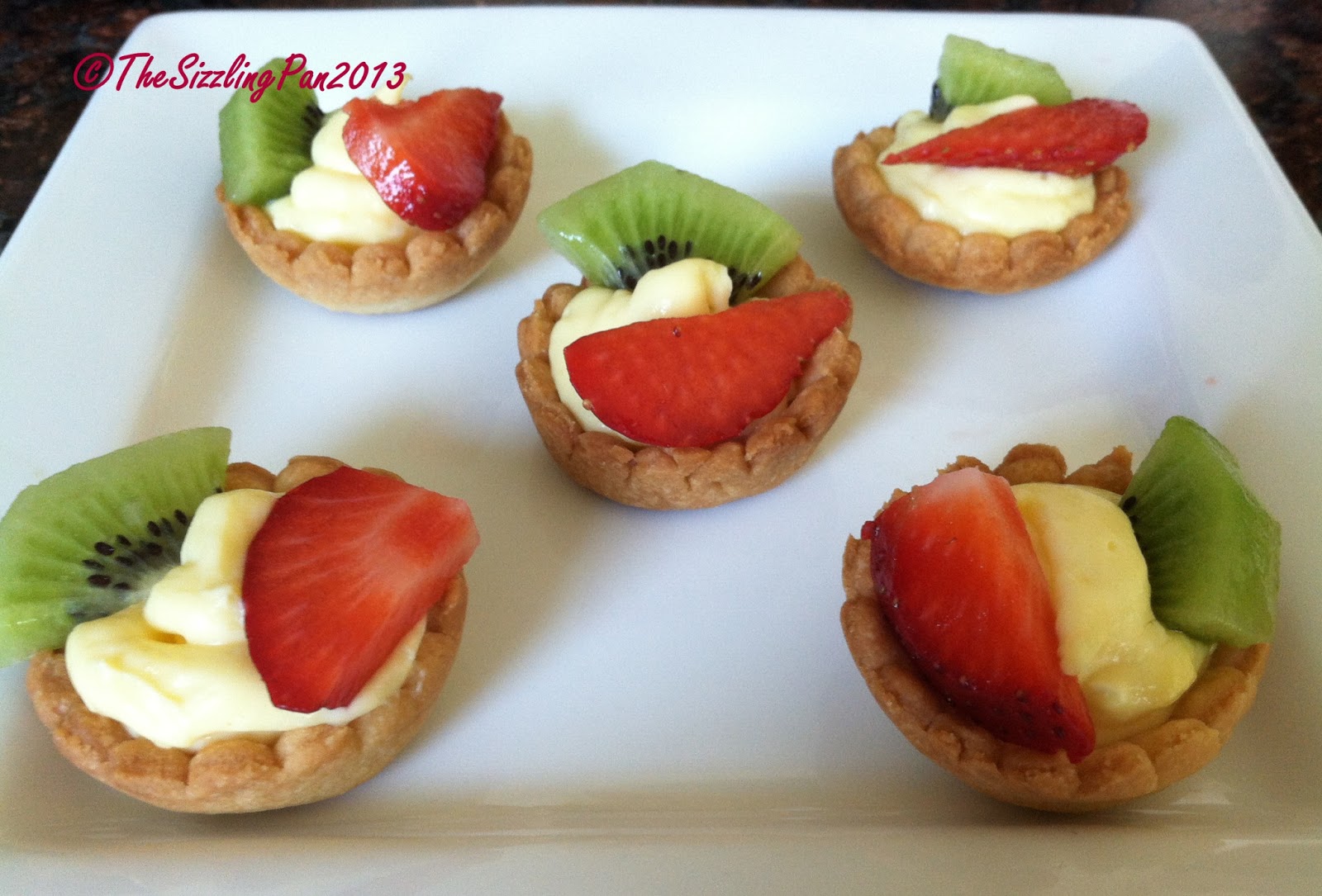 The Sizzling Pan Eggless Fruit Tartlets