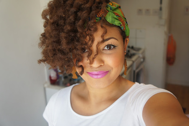 Natural hair african print ankara print scarf tutorial