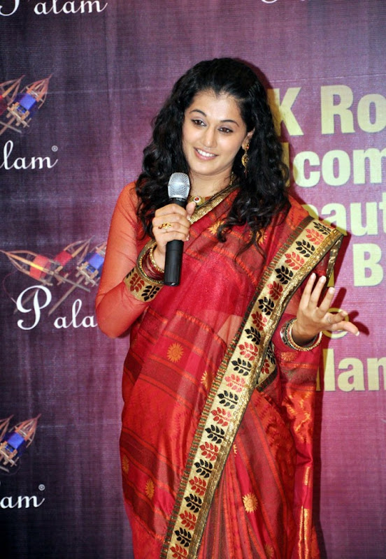 Taapsee  Telugu Actress Sri Palam Saree Showroom Images Gallery Photoshoot images
