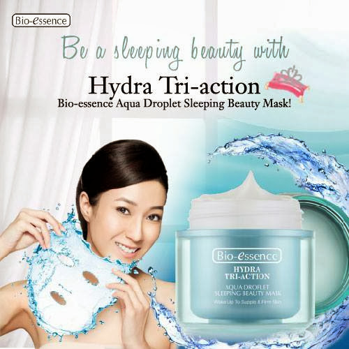 [AD] Bioessence Aqua Droplet Sleeping Beauty Mask (Hydra TriAction)