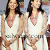 Mallu Actress in White Full Sleeves Salwar Kameez