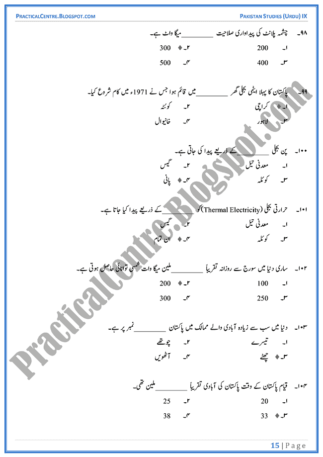 resources-of-pakistan-mcqs-pakistan-studies-urdu-9th