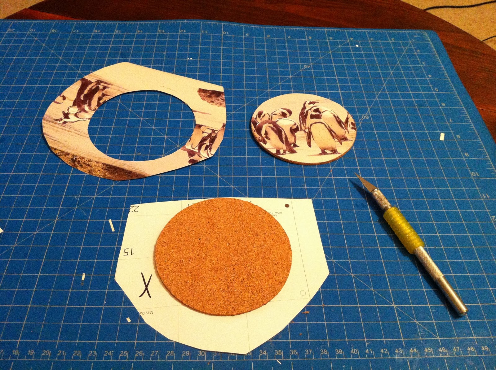 Design.Breathe.Revel.Repeat DIY Cork Coasters using Mod Podge