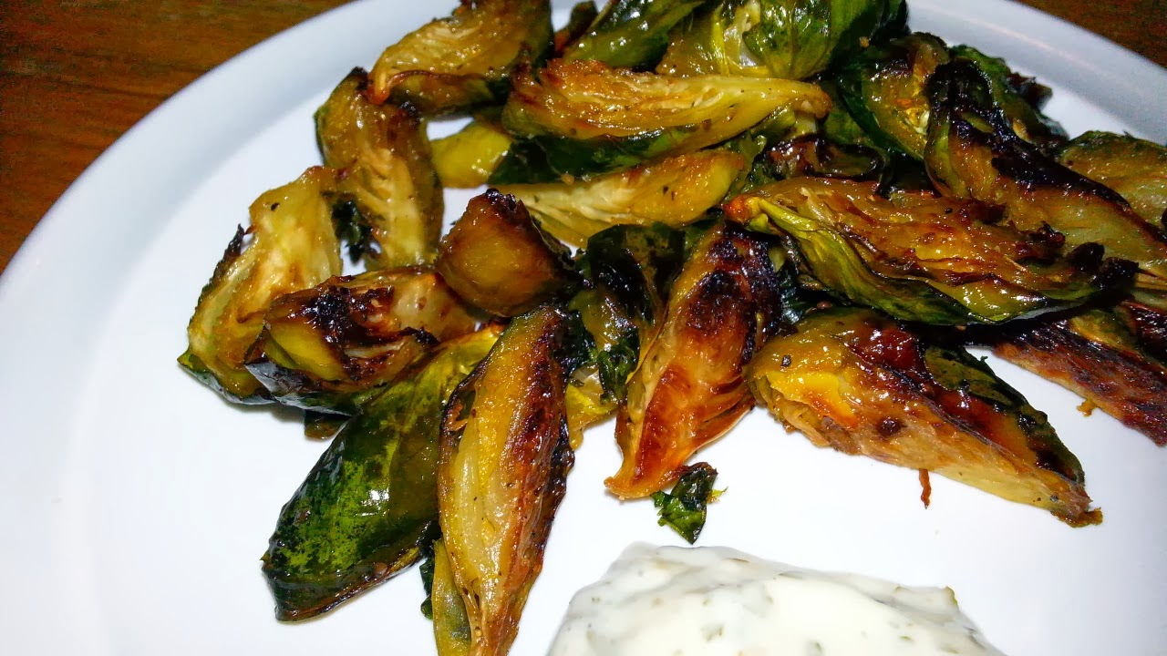 Now You Can Pin It! Roasted Brussels Sprouts with Lemon and Garlic Aioli