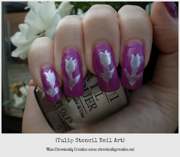 chronically creative tulip stencil