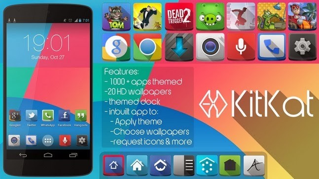 KitKat(Apex Nova Adw theme) android apk - Screenshoot KitKat(Apex Nova Adw theme) android apk - Screenshoot