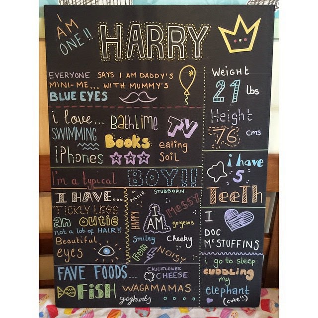 DIY Birthday Chalkboard Lucie & The Bump