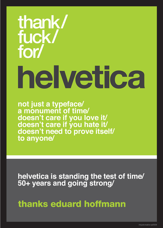 Helvetica Inspired Artworks