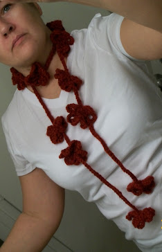 Stylish Red Flower Scarf... $25.00 + Shipping