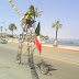 Hombre con la bicicleta más grande del mundo llega a Yucatán