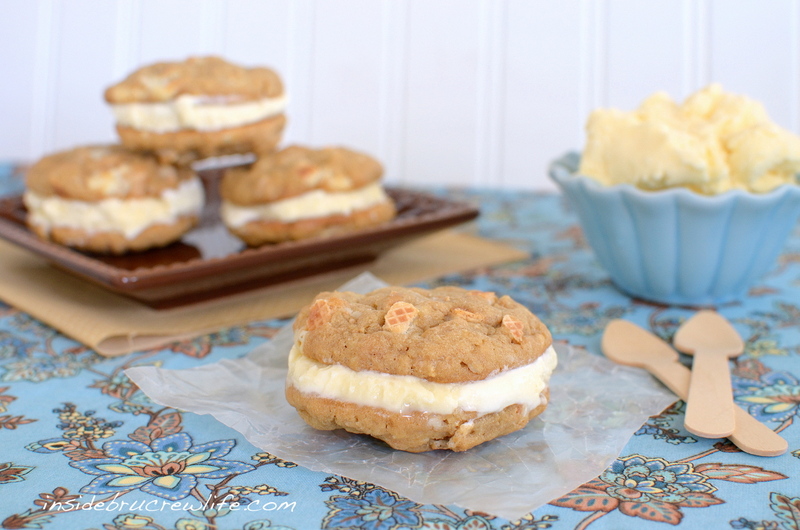 Peanut Butter Kit Kat Ice Cream Sandwiches