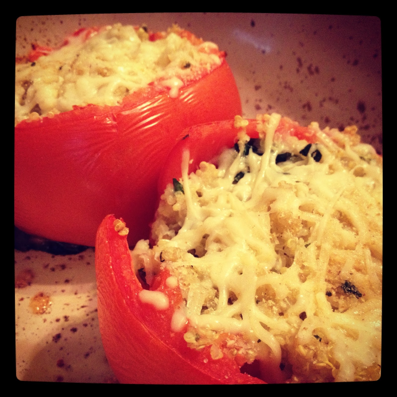Little Cook in the Big City Quinoa and Blue Cheese Stuffed Tomatoes