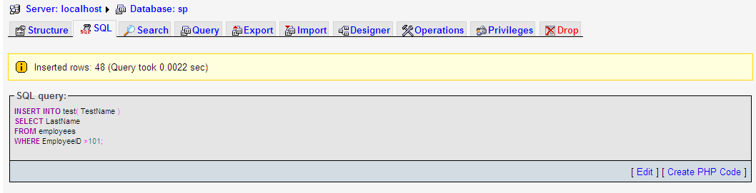 sql code examples
