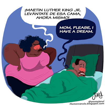Martin luther king, jr, i have a dream, discurso, luther, king, jarúl, humor carolo, humor gráfico, dominicano