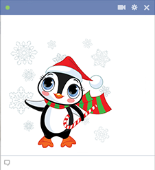 Christmas penguin for Facebook