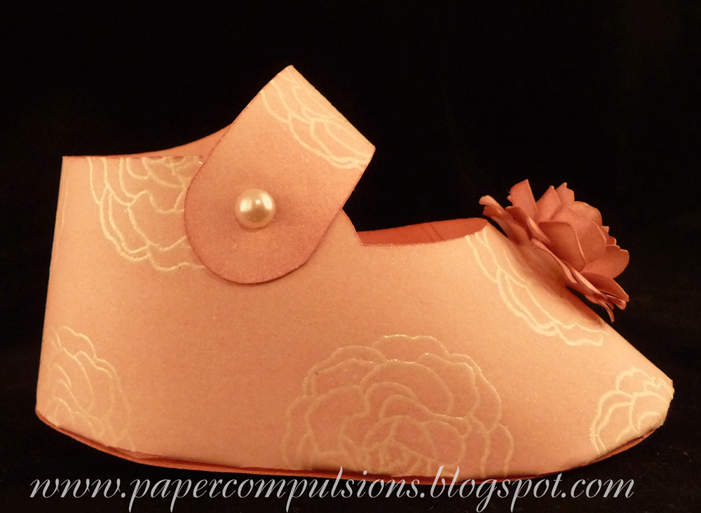 Paper Compulsions Baby shoe for Paper Dolls Challenge