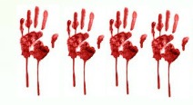 4 Bloody Handprints