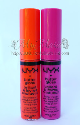 NYX Butter Gloss in Cherry Cheese Cake and Strawberry Parfait