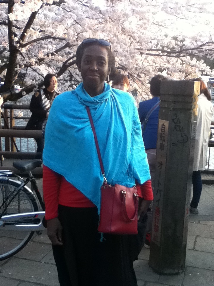 Mimi in Tokyo with the Cherry Blossoms!