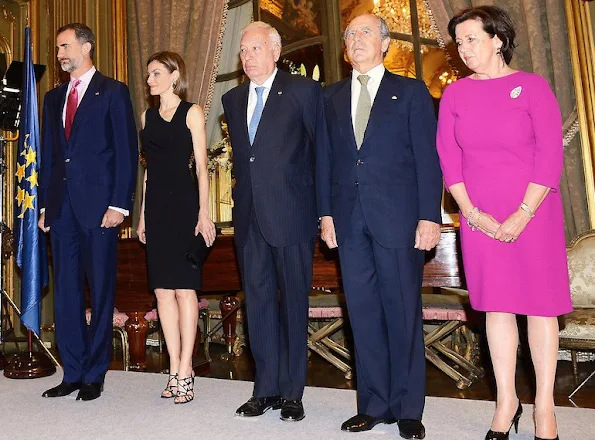 Queen Letizia of Spain attended a reception and meeting with the Spanish community at the residence of the Spanish ambassador to France