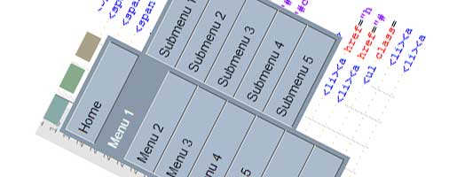 Vertical 3d Menu with css3