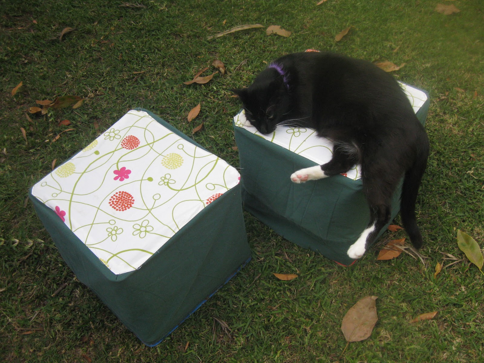 Easy to make fabric covers for milk crates!