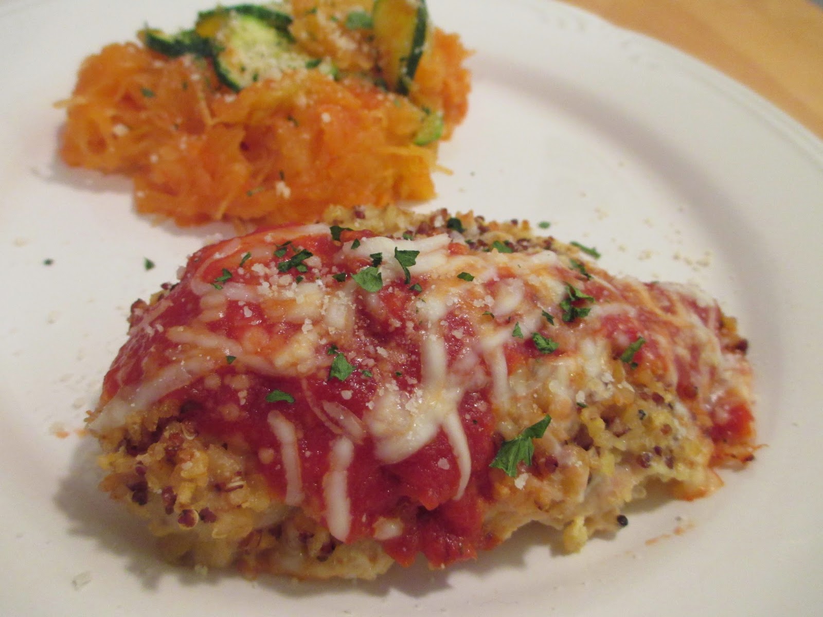 "So what are you making for dinner?" Crispy Baked Quinoa Crusted