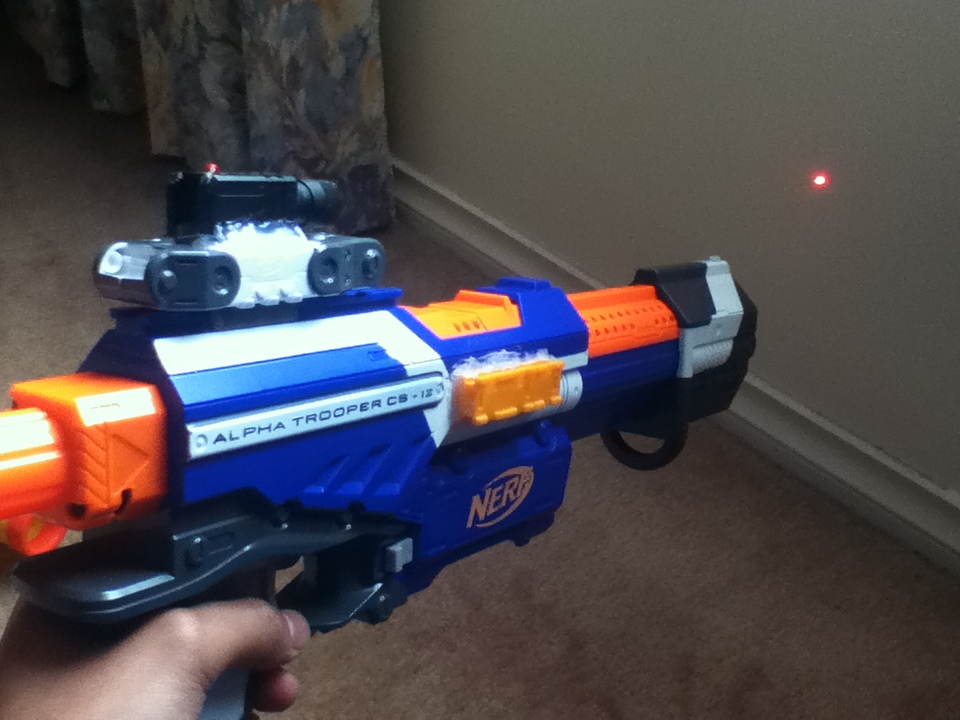 Outback Nerf Custom Tactical Rail Laser Attachment