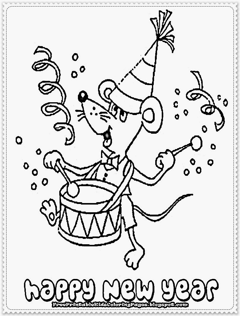 New Year Printable Coloring Pages - Free Printable Kids Coloring Pages
